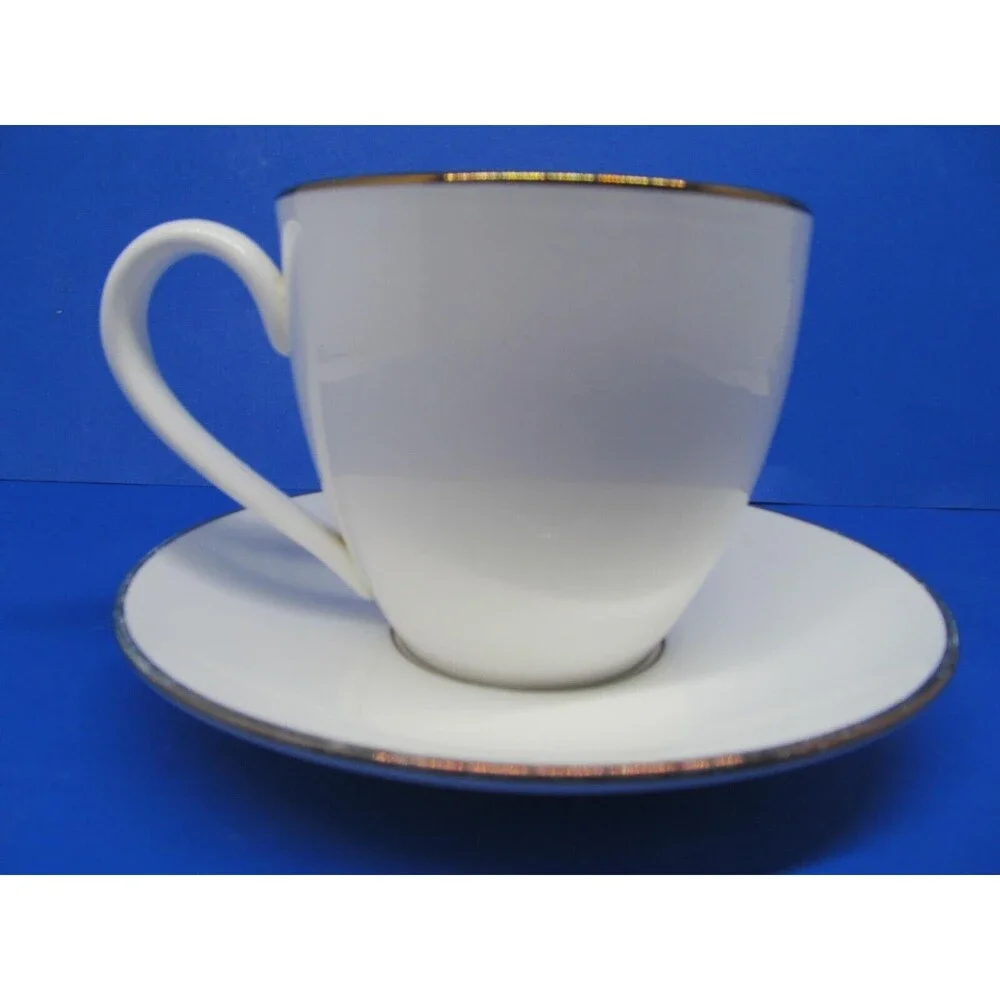 Lenox Continental Gold Cup And Saucer White With Gold Trim GUC